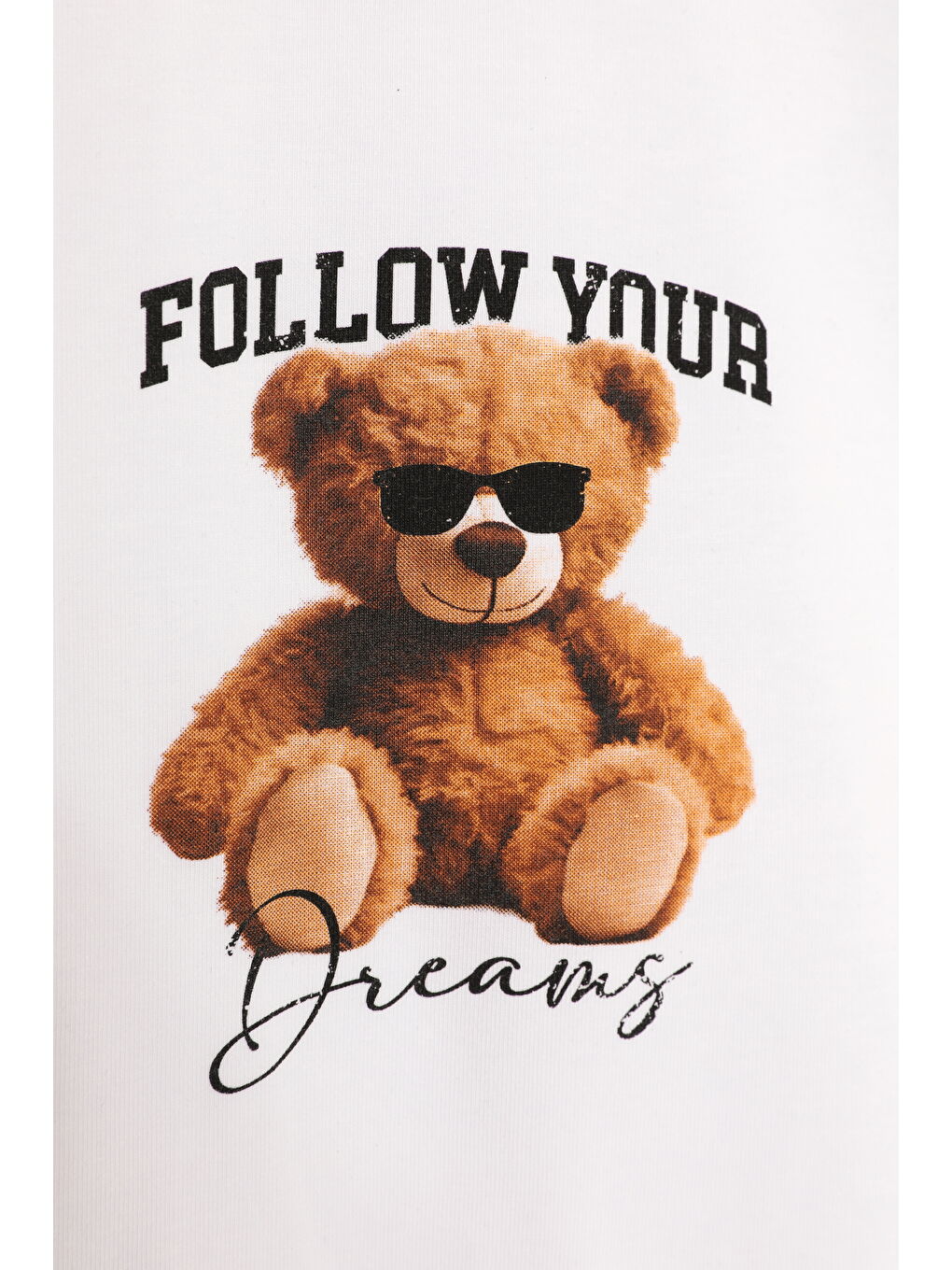 Ayıcık Desenli Kısa Kol Tişört Beyaz-2