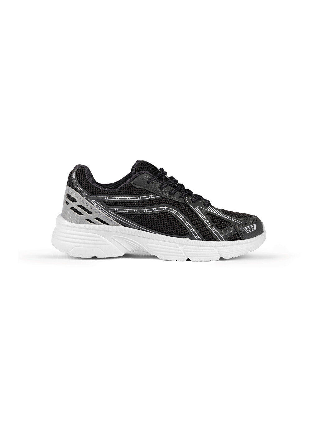 Gri Kadın Füme Termo Taban Konforlu Bağcıklı Sneaker