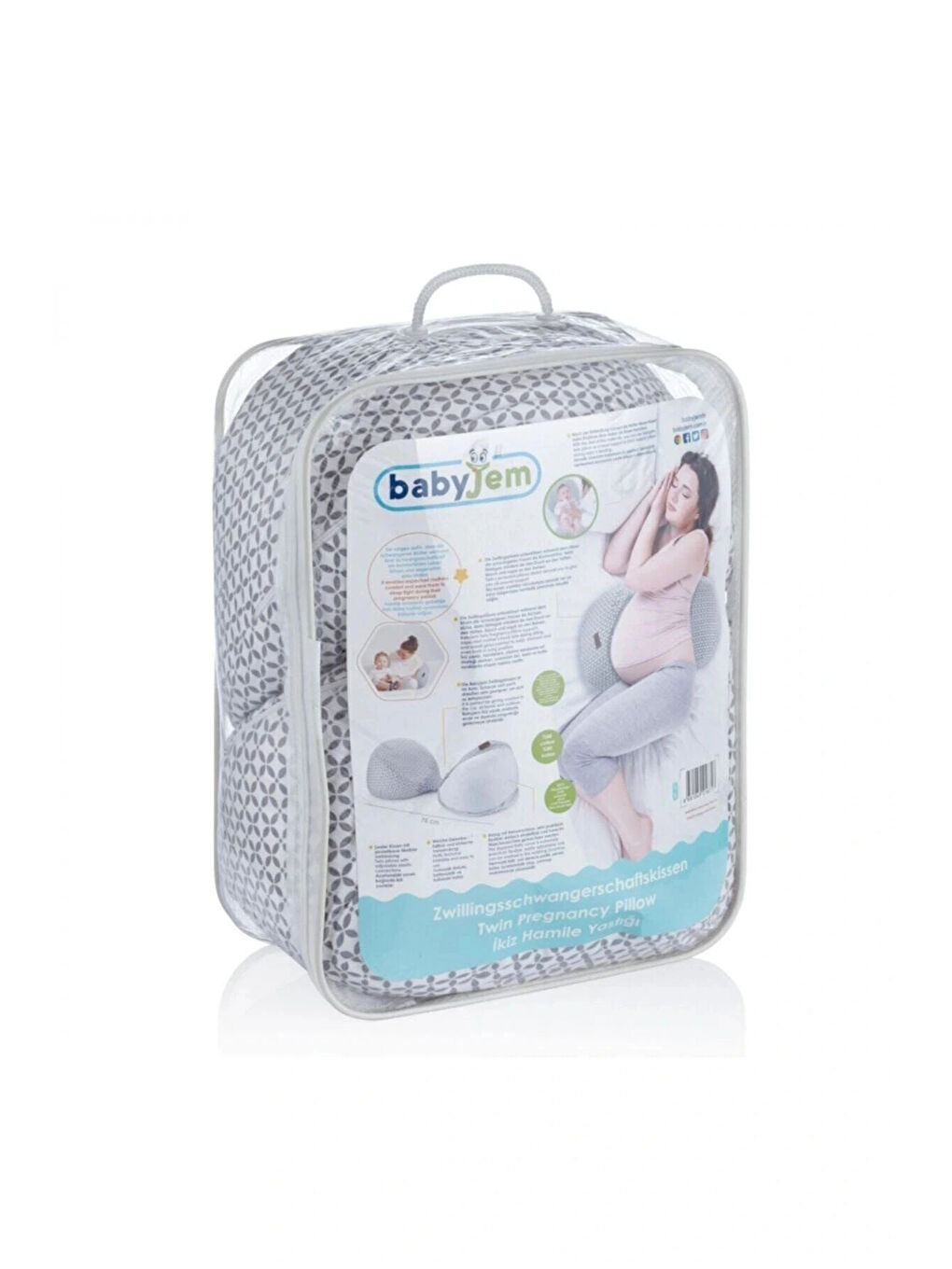 Konfor Pedli Çift Taraflı Hamile Yan Yatış Yastığı-3