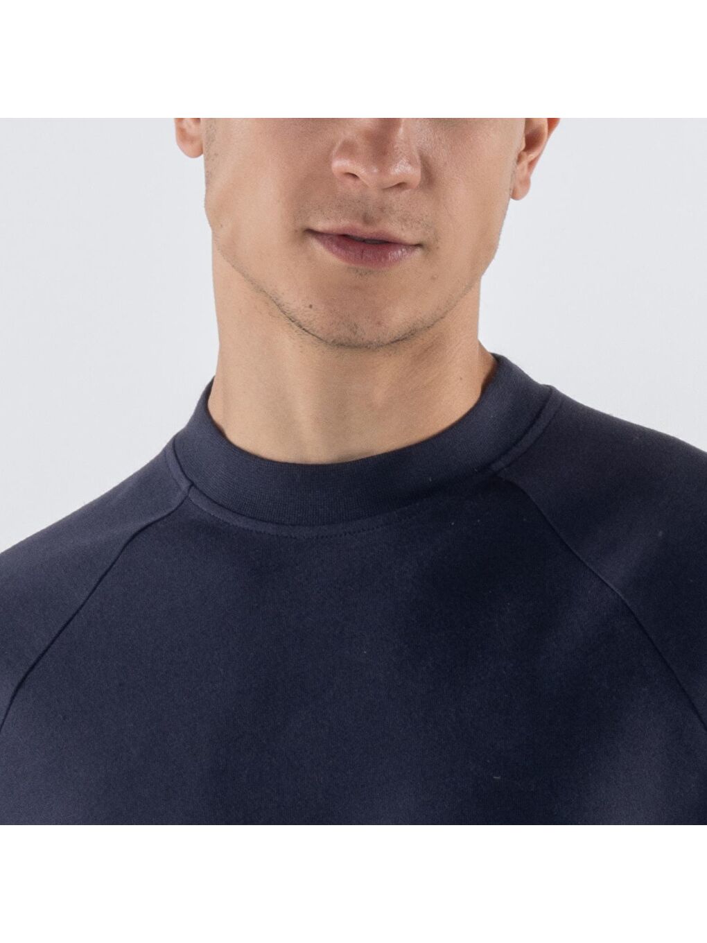 Pina Erkek Koyu Mavi %100 Koton Bisiklet Yaka Oversize Tişört-4