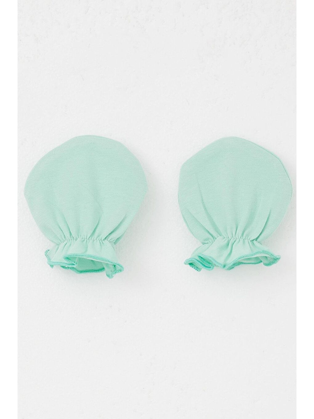 Turkuaz Yenidoğan Bebek Eldiven Basic Su Yeşili (7 X 9 Cm)-1