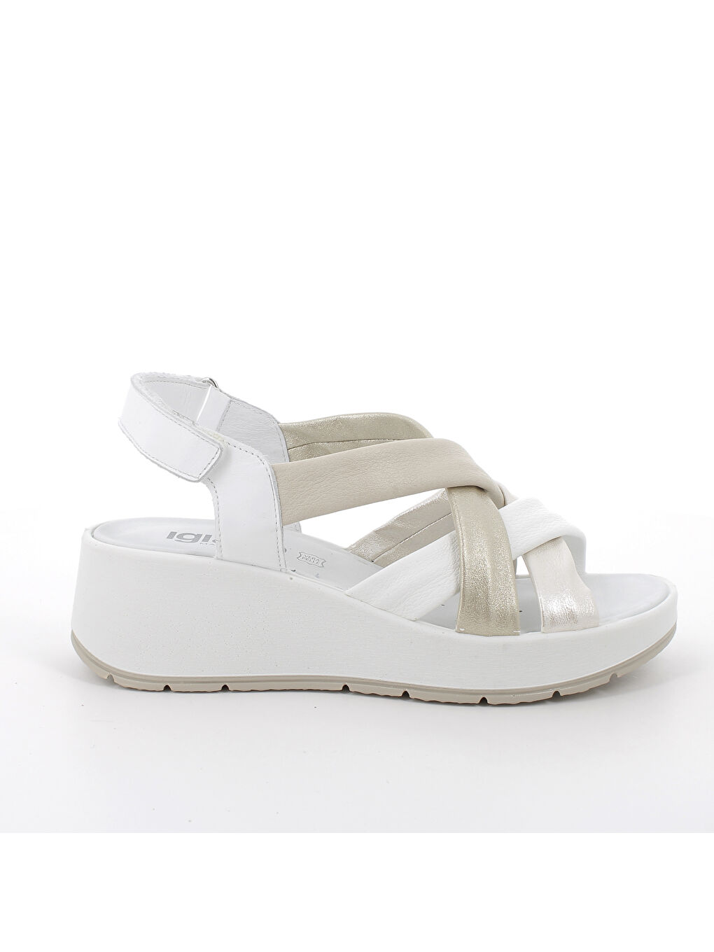Beyaz Kadın Sandalet 7666722 DCR 76667 SI.NAPPA BOTTAL Bianco Platino-1