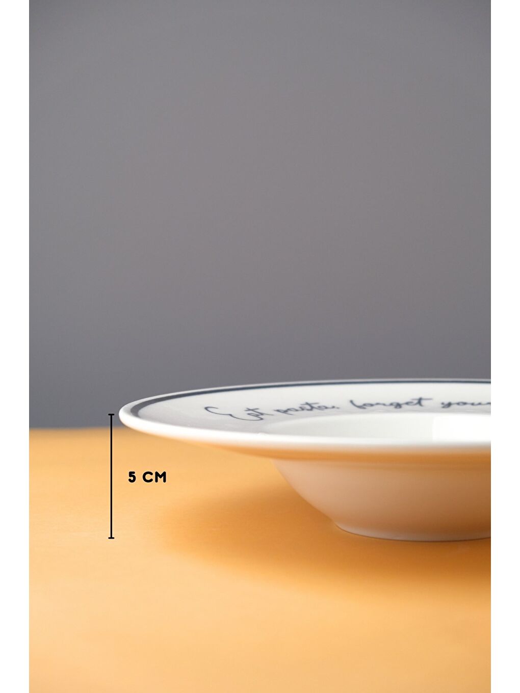 Beyaz Motto Makarna Tabağı Seti 4 lü 29x5,5x4cm-2