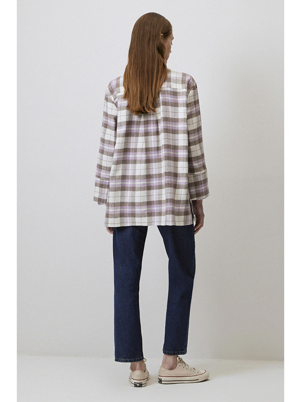 Lila Ekoseli Gömlek-3