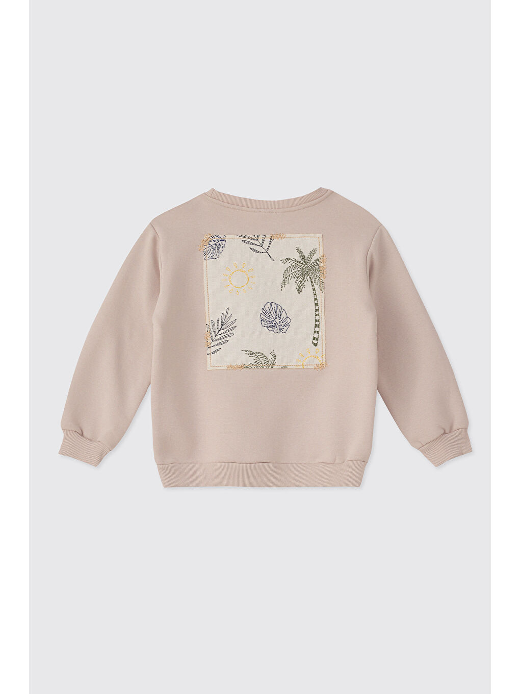 Bej Kız Çocuk Taş Sweatshirt-1