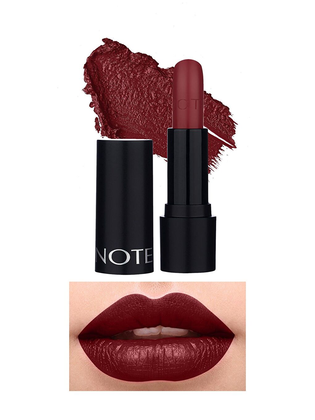 Note Cosmetique Bordo Deep Impact Lipstick Kremsi Dokulu Yarı Parlak Ruj 11 Vibrant Bordo - 1