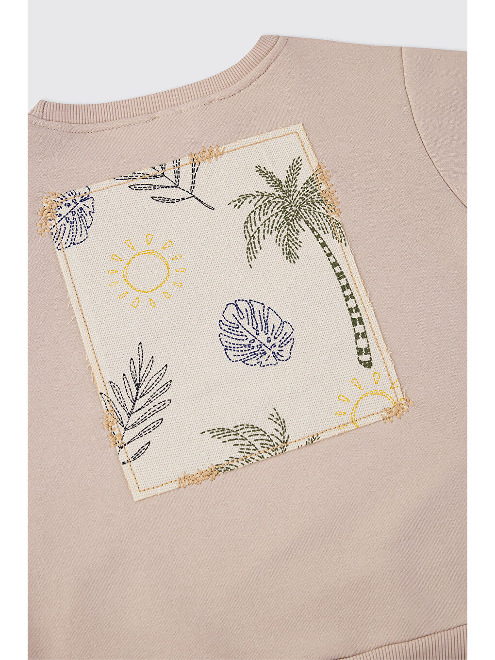 Bej Kız Çocuk Taş Sweatshirt-2