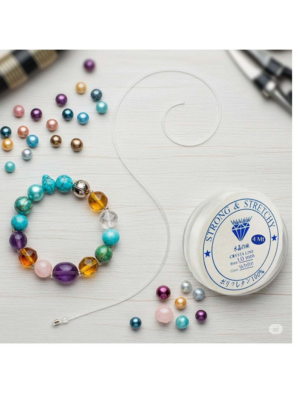 Misina Esneks 1.0 mm 4 mt Takı Misinası 1 Adet