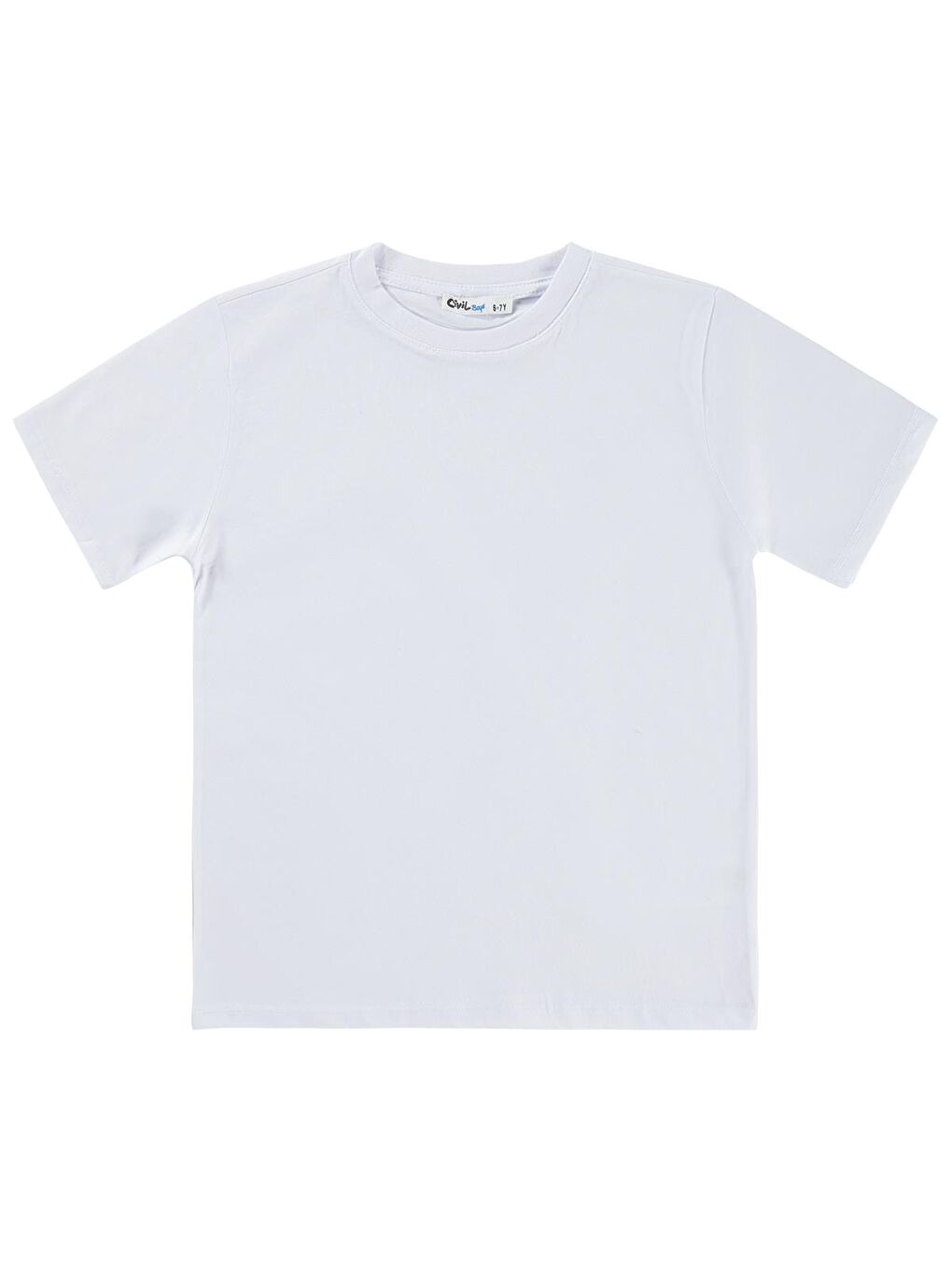 Boys Basic 6-9 Yaş Tişört - Beyaz-1