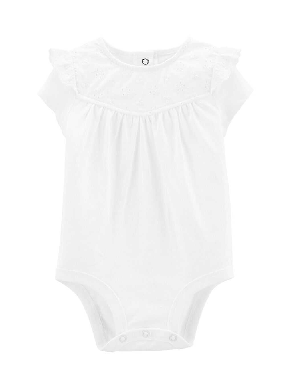 Kız Bebek Kısa Kollu Body Beyaz