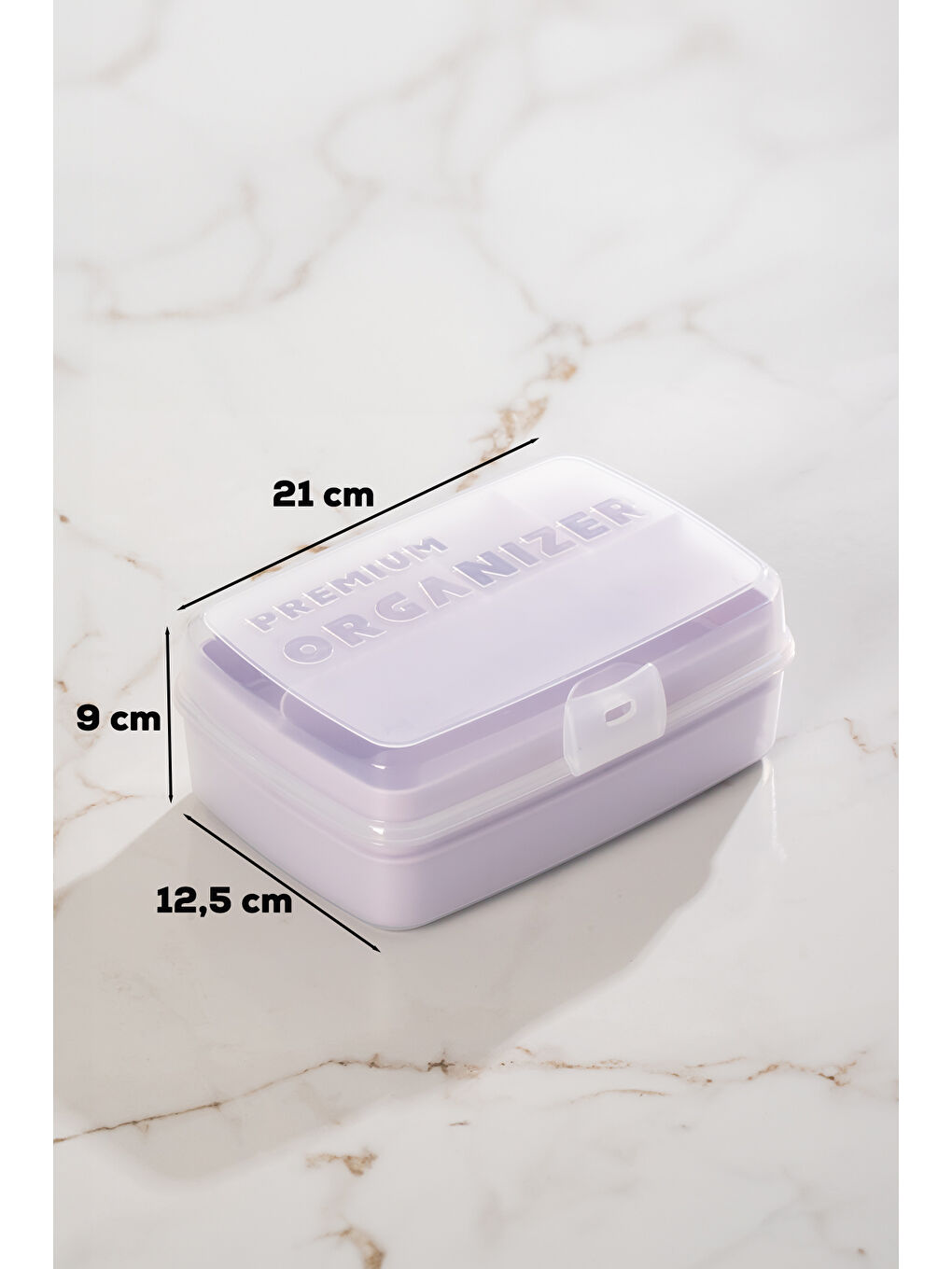 1192-3 Premium 12 Bölmeli Çok Amaçlı Organizer Saklama Kabı Lila-2