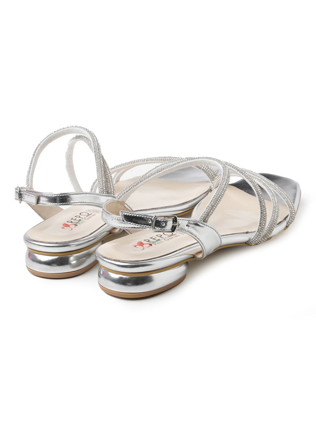 Gri Kadın Sandalet 40601-E4 Argento-3