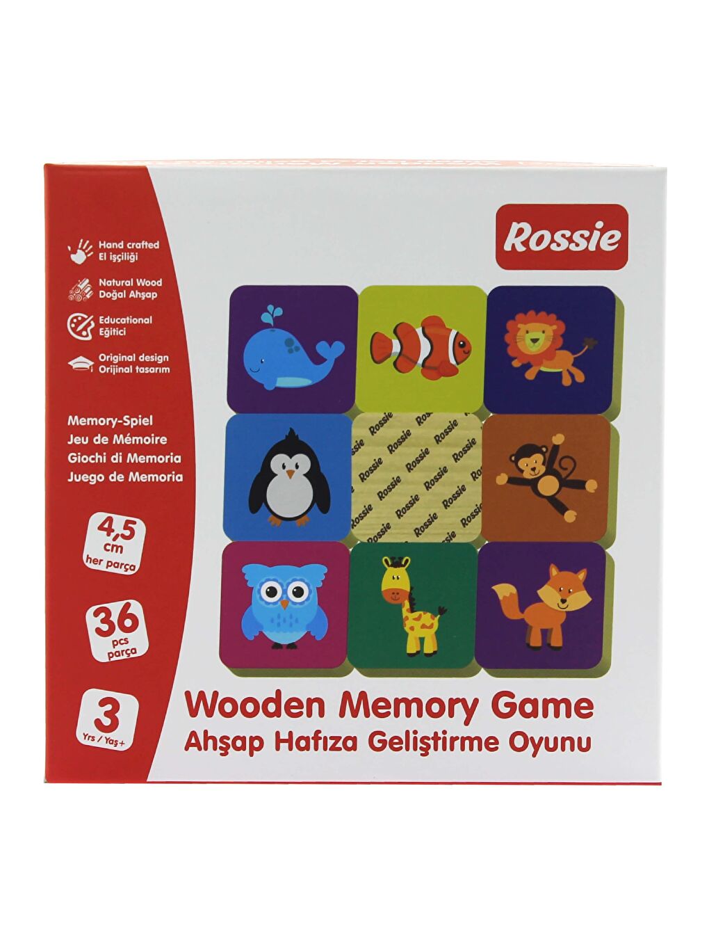 Rossie Karışık Ahşap Hafıza Geliştirme Oyunu - Memory Game - 2