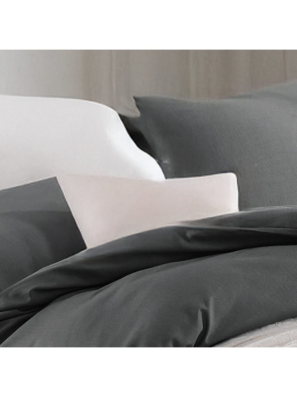 Gri Paint Nevresim Takımı Çift Kişilik D.Boya Füme-2