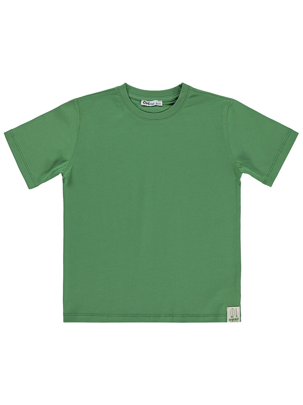 Boys Basic Surf Etiketli 6-9 Yaş Tişört - Yeşil