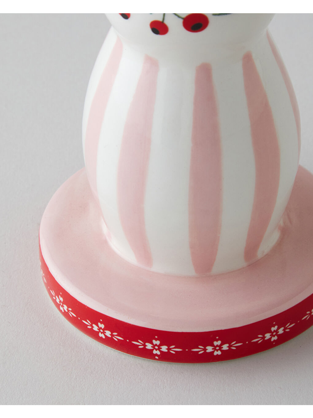 Christmas Şamdan 16 cm Kırmızı - Beyaz-2