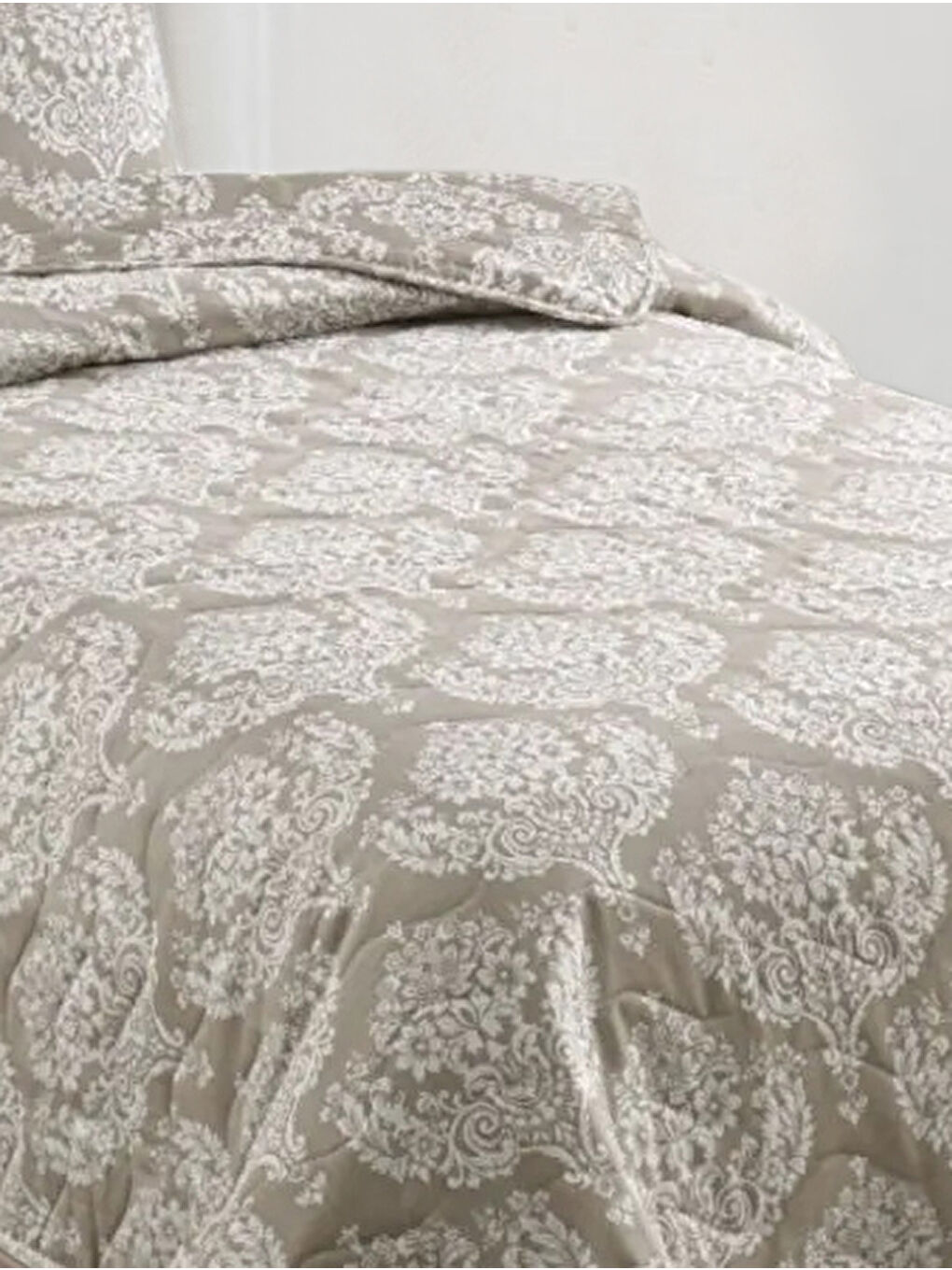 Kahverengi Kapitone Yatak Örtüsü Seti Tek Kişilik Post Kahve-2