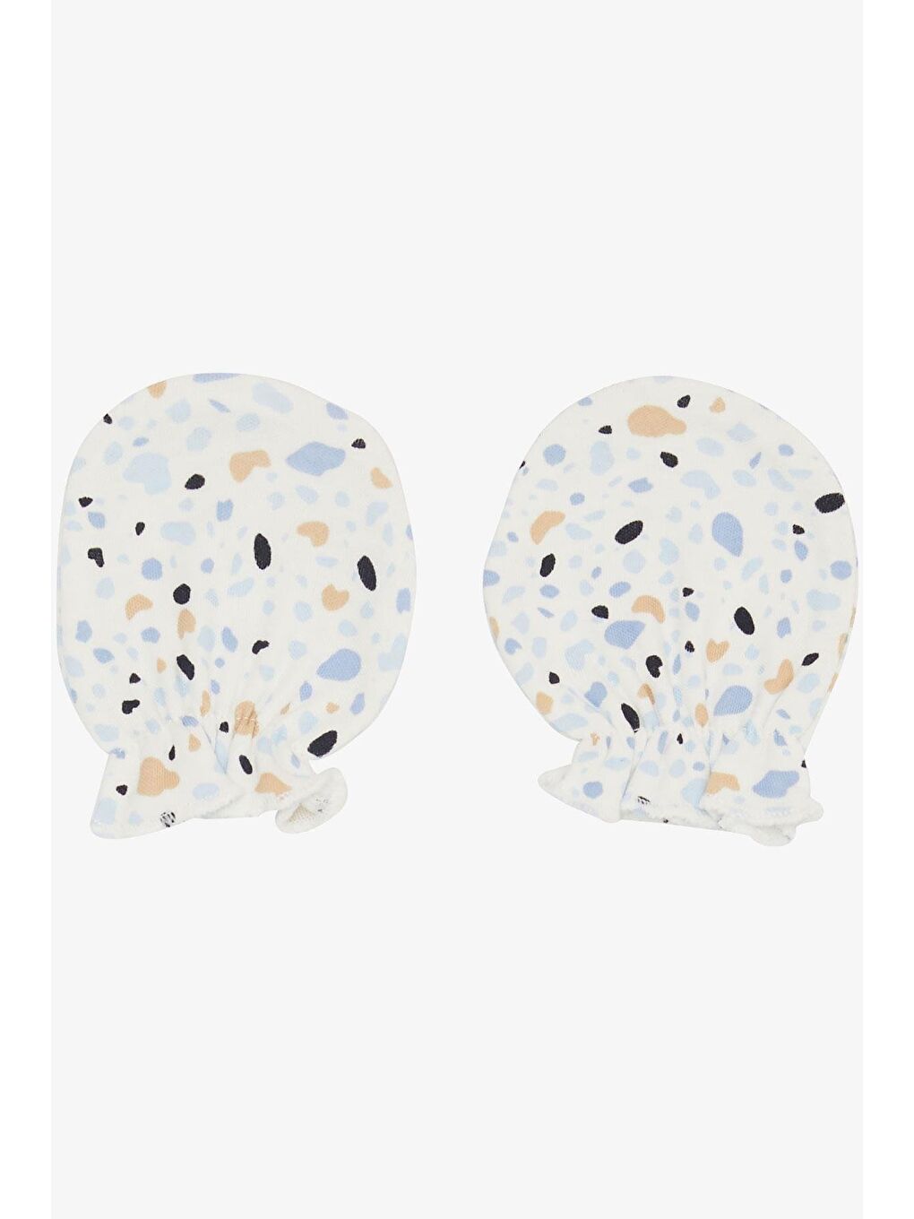 Yenidoğan Bebek Eldiven Desenli Beyaz (7 X 9 Cm)-1