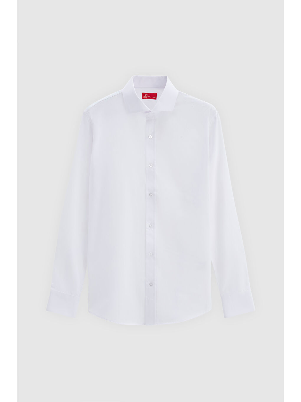 Slim Fit Beyaz İtalyan Yaka Dar Kesim Klasik Kravatlık Uzun Kol Kolay Ütülenebilir Gömlek-4