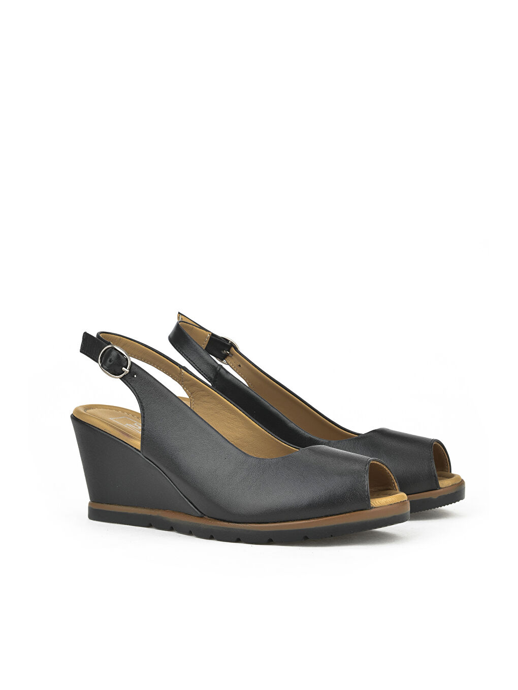 Kadın Hakiki Deri Topuklu Sandalet 141992Z32002 Siyah-2