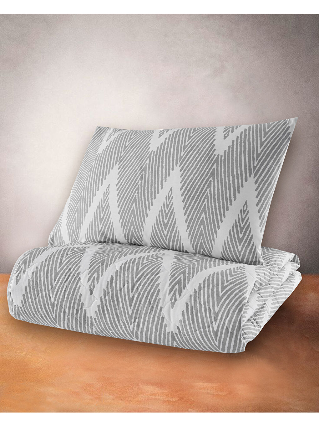 Kapitone Yatak Örtüsü Seti Tek Kişilik Olivia Gri-4