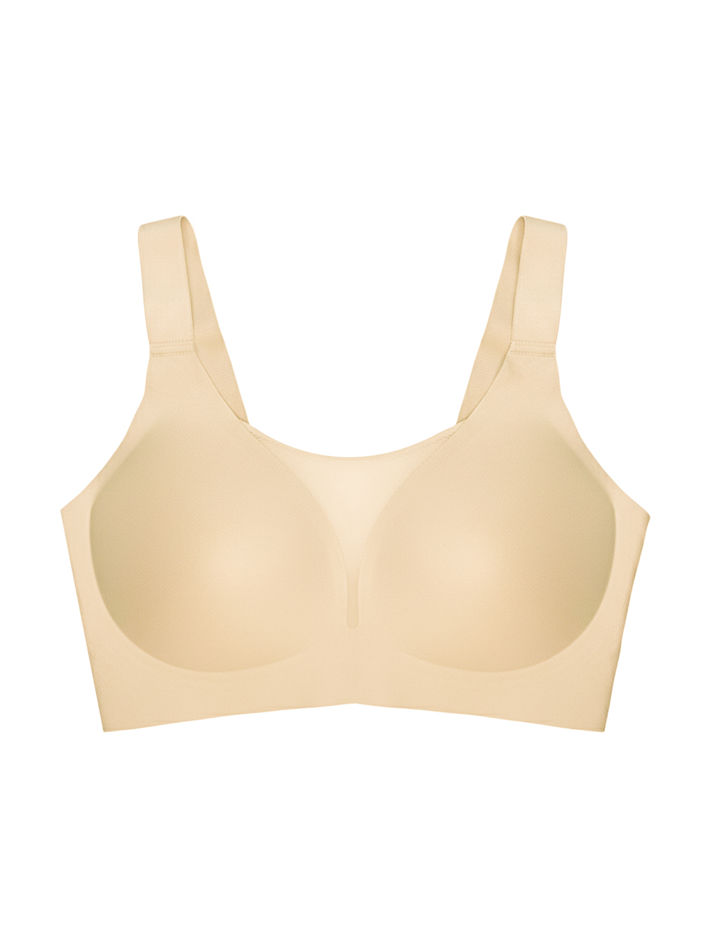 Bej Seamless Bra - Forme | Ten Lazer Kesim Dikişsiz Toparlayıcı Büyük Tüllü Beden Kadın Sütyen