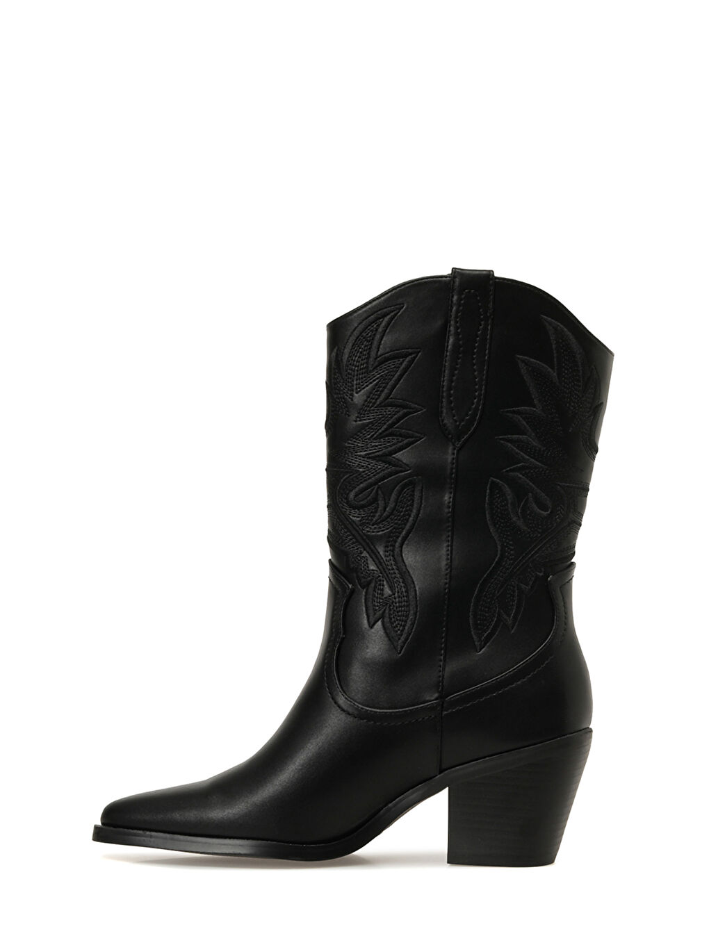 24K-1002 5PR Siyah Kadın Kovboy Bot-2