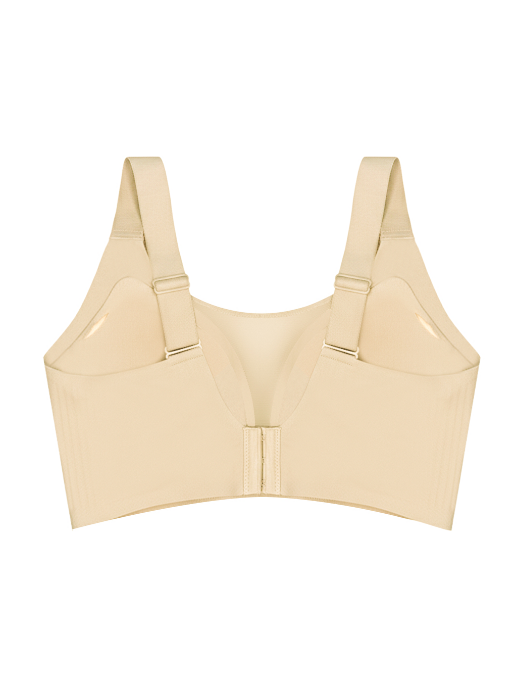 Bej Seamless Bra - Forme | Ten Lazer Kesim Dikişsiz Toparlayıcı Büyük Tüllü Beden Kadın Sütyen-1