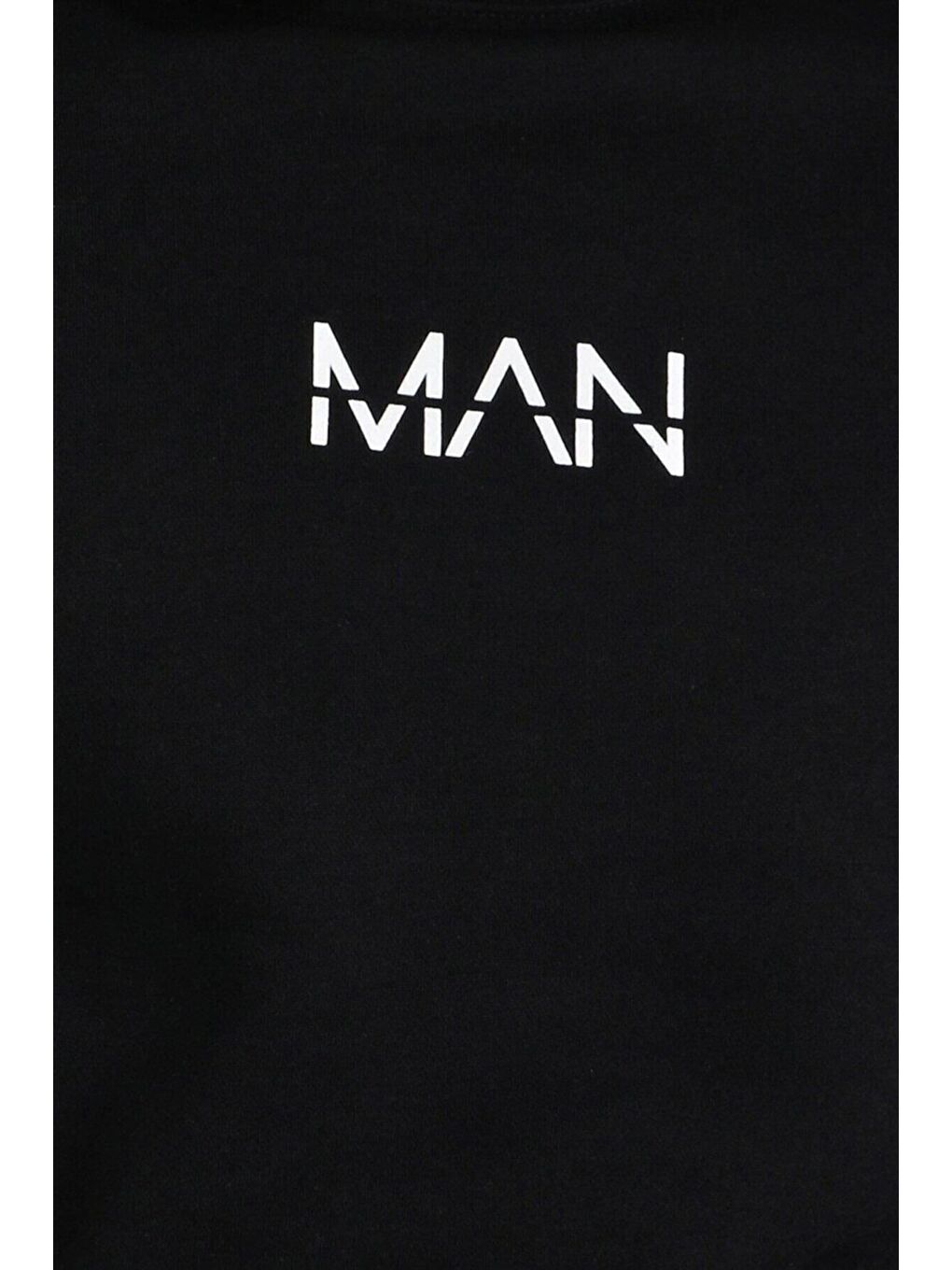 Trendseninle Erkek Siyah Man Baskılı Oversize Sweatshirt - 2