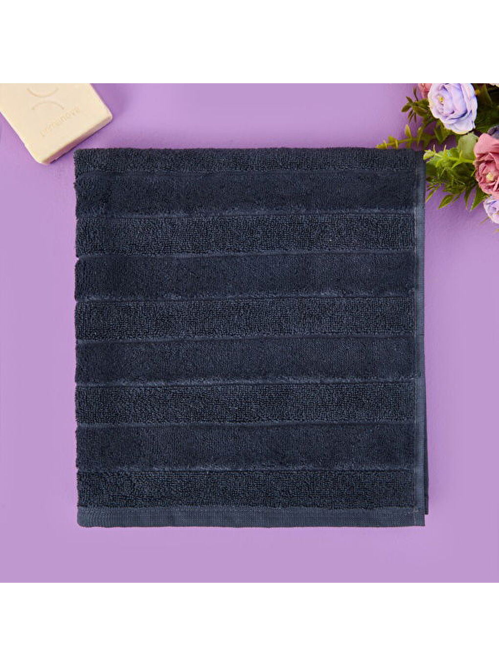 Soft Kadife Ayak Havlusu - Antrasit - 50x70 cm