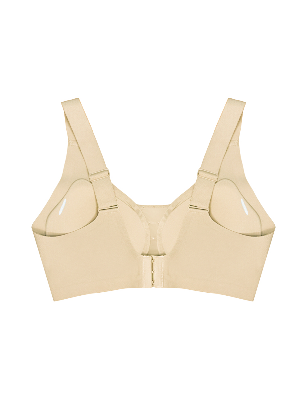 Bej Seamless Bra - Balance | Ten Lazer Kesim Taşlı Dikişsiz Toparlayıcı Büyük Beden Kadın Sütyen-1