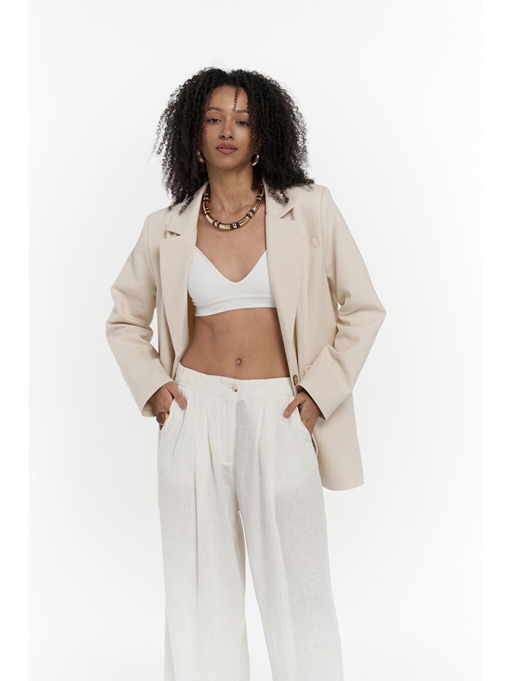 Bohemai Juba Bej Basic Blazer - 1