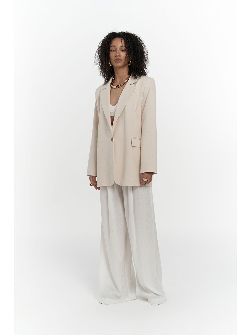 Bohemai Juba Bej Basic Blazer - 3