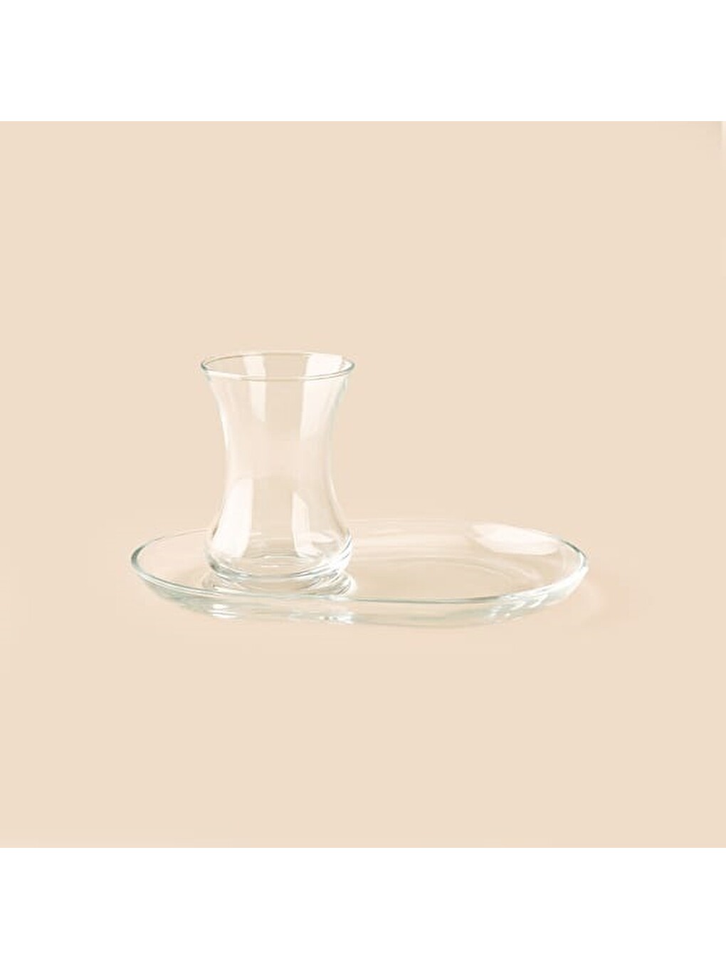 Renksiz İncebelli 2 Kişilik 4 Parça Çay Takımı - Şeffaf - 125 Ml-1