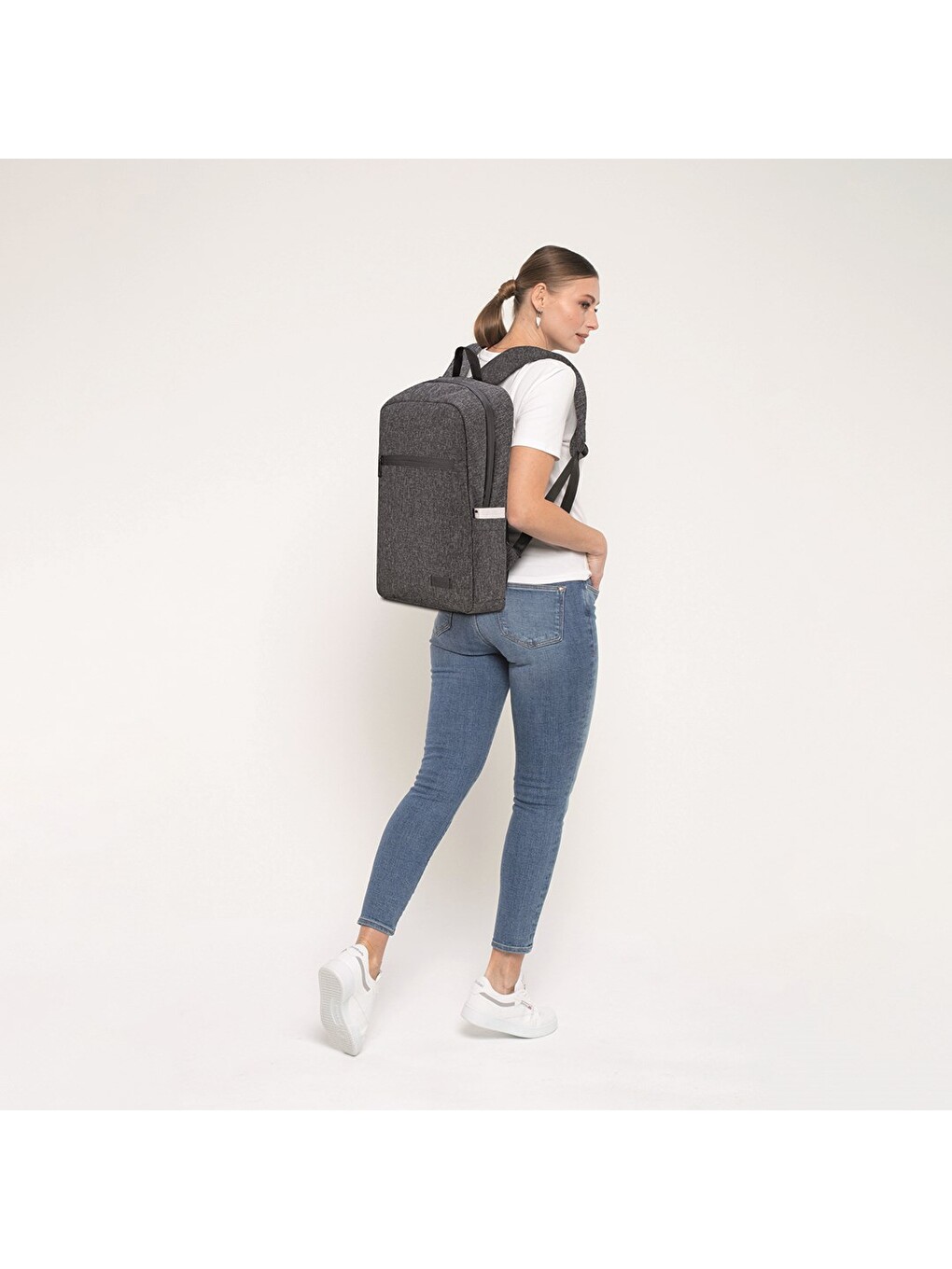 Bp-wtx304g 15,6"su Geçirmez Kumaş Fermuar Notebook Sırt Çantası Gri-2