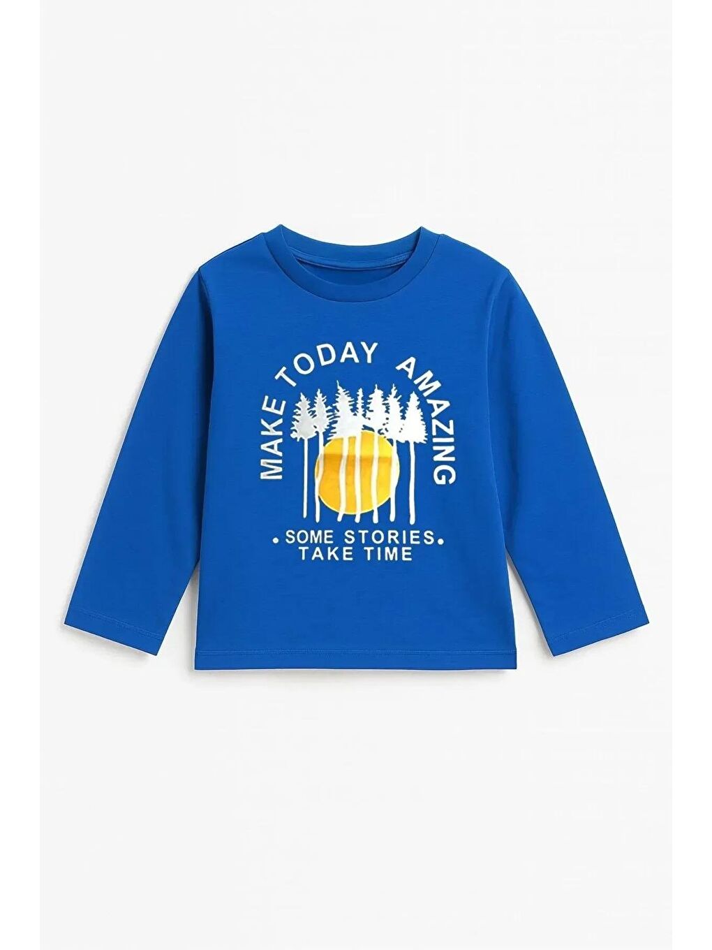 Renksiz Unisex Çocuk 3'Lü Baskılı Pamuklu Uzun Kollu Tişört-1