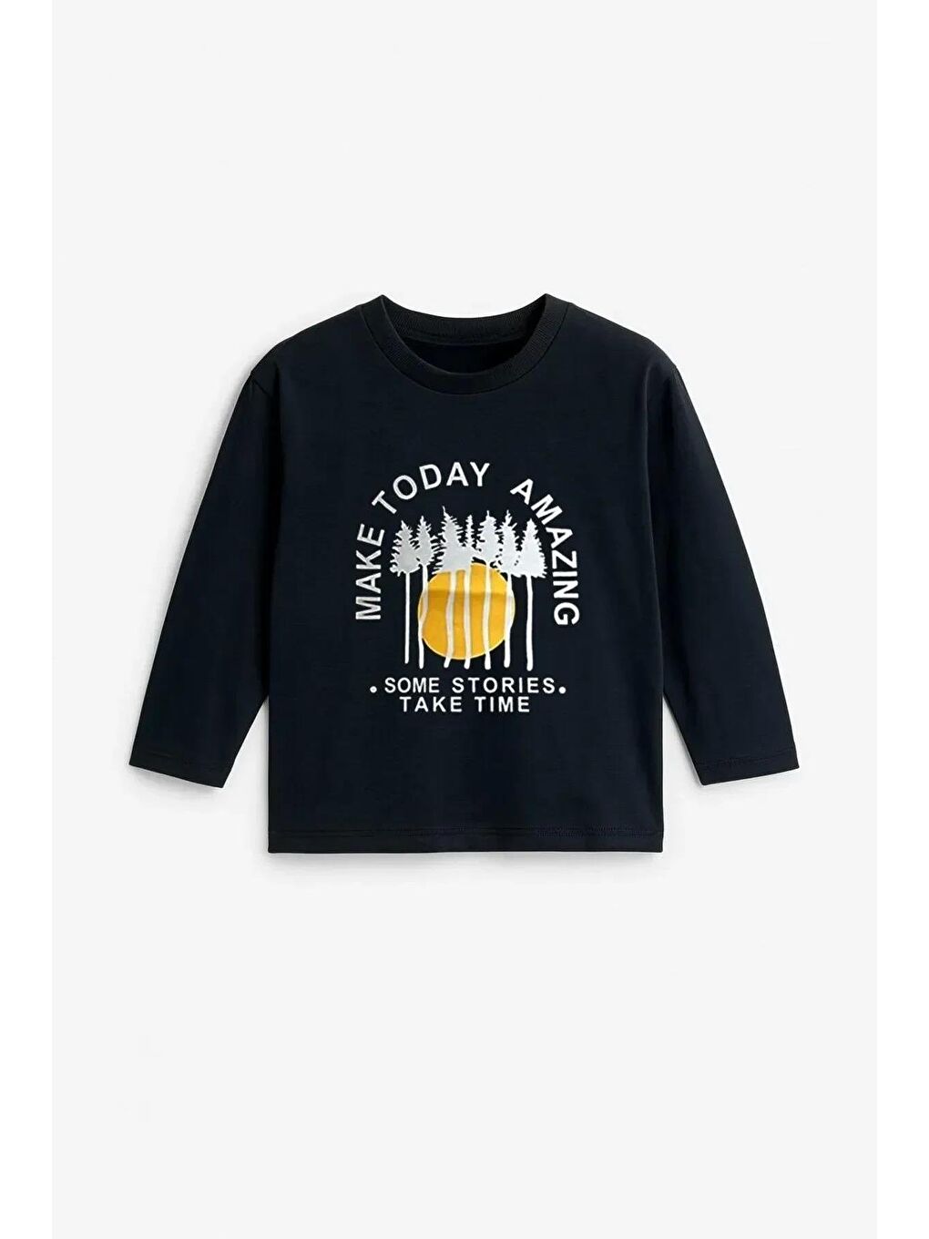 Renksiz Unisex Çocuk 3'Lü Baskılı Pamuklu Uzun Kollu Tişört-3