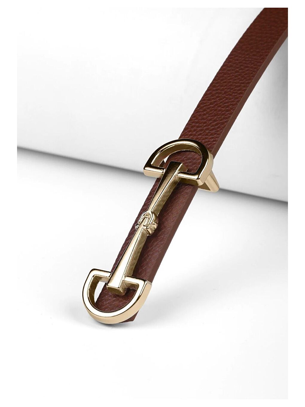 Kahverengi Uzun Tokalı Kahve İnce Kadın Kemeri Ceket Kemeri, Gömlek Kemeri, Elbise Kemeri KMR001 KAHVERENGI-5