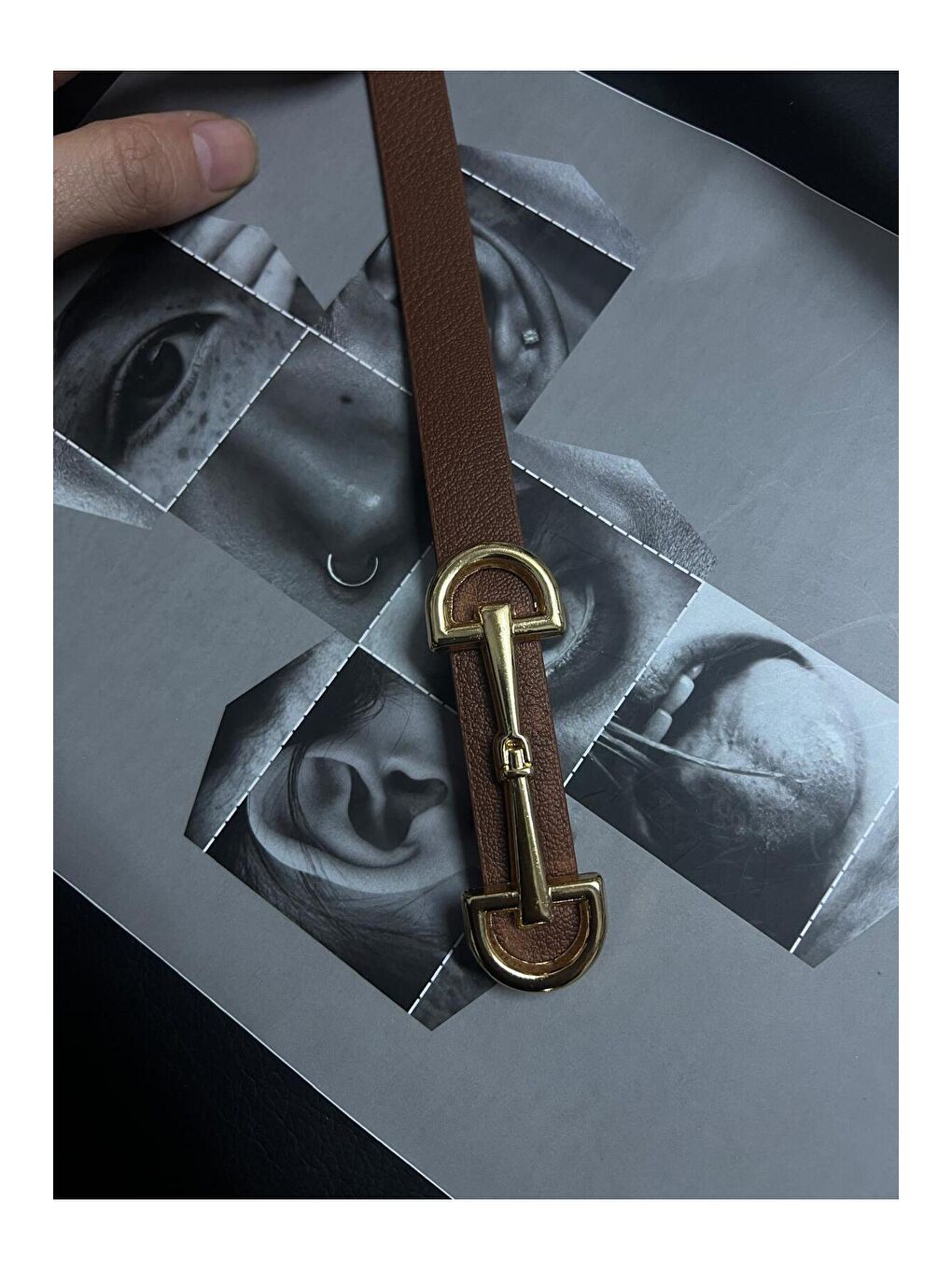 Kahverengi Uzun Tokalı Kahve İnce Kadın Kemeri Ceket Kemeri, Gömlek Kemeri, Elbise Kemeri KMR001 KAHVERENGI-6