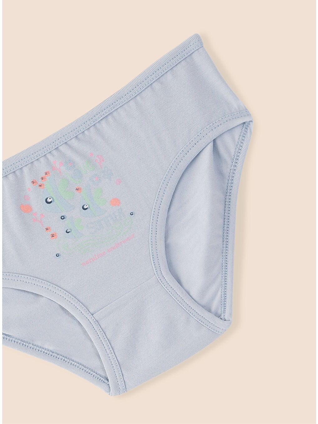 Pembe Kız Çocuk Organik Pamuklu Elastanlı Külot Summer 3'lü Paket-2