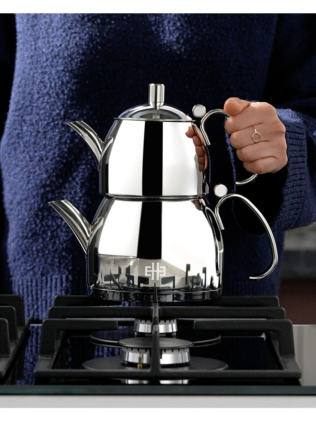 Gri Lumos Çelik Çaydanlık 0,80 L – 1,6 L Silver-4