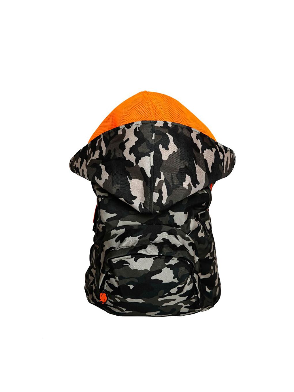 Morikukko Karışık Camo Neon Orange Çıkabilir Kapüşonlu Sırt Çantası - 4