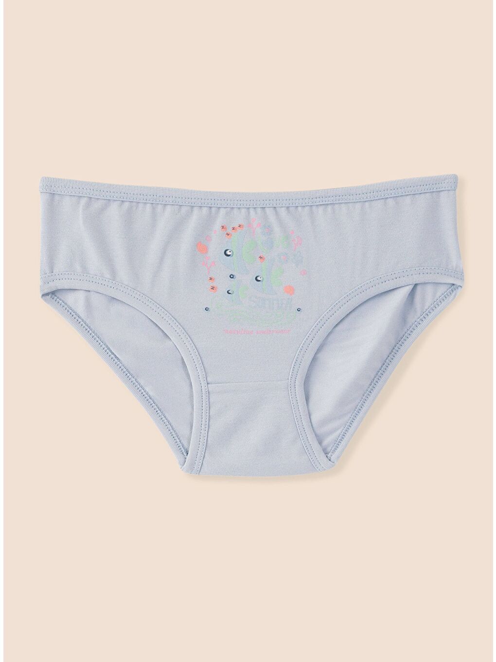 Pembe Kız Çocuk Organik Pamuklu Elastanlı Külot Summer 6'lı Paket-3