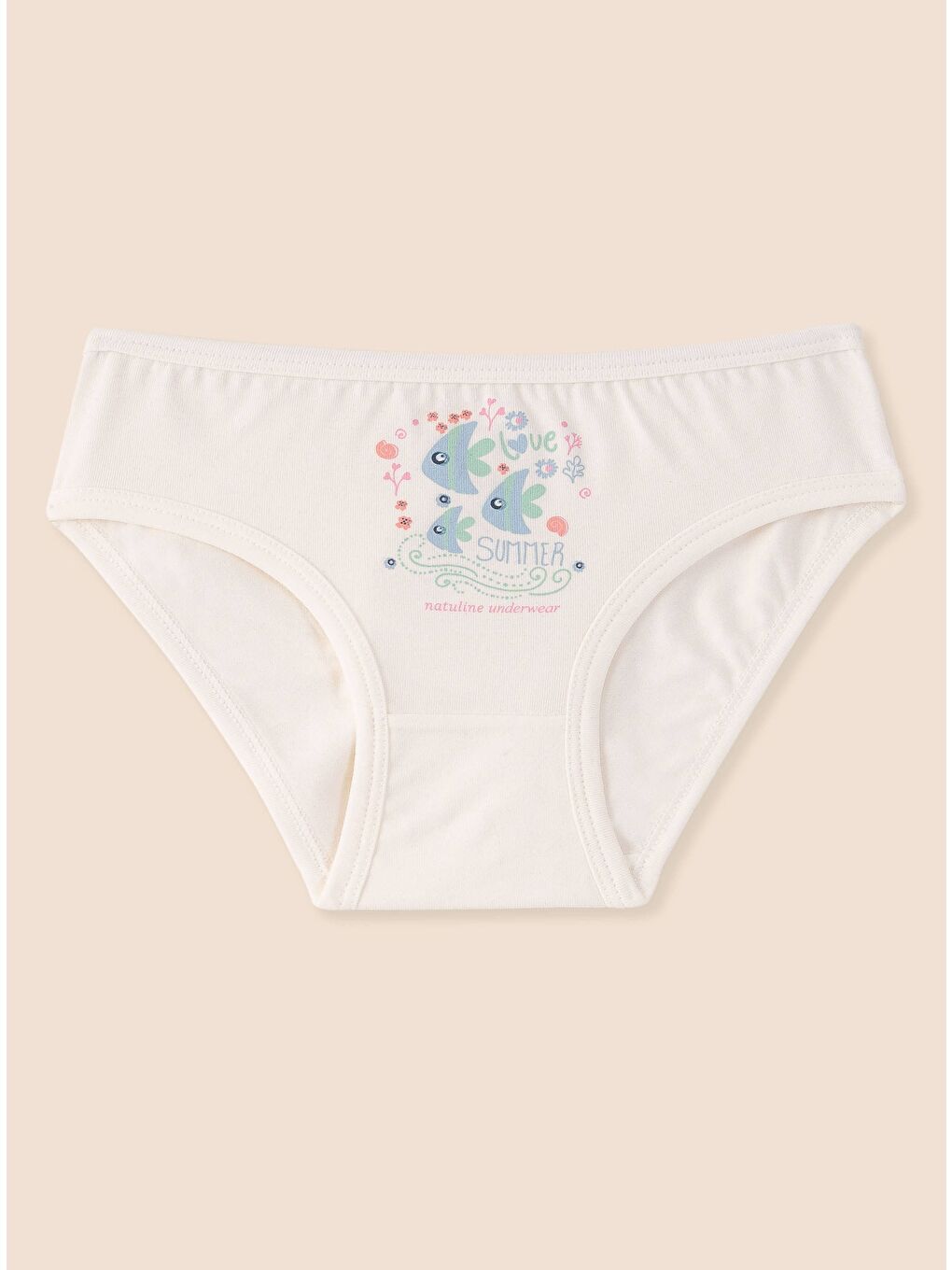 Pembe Kız Çocuk Organik Pamuklu Elastanlı Külot Summer 6'lı Paket-7