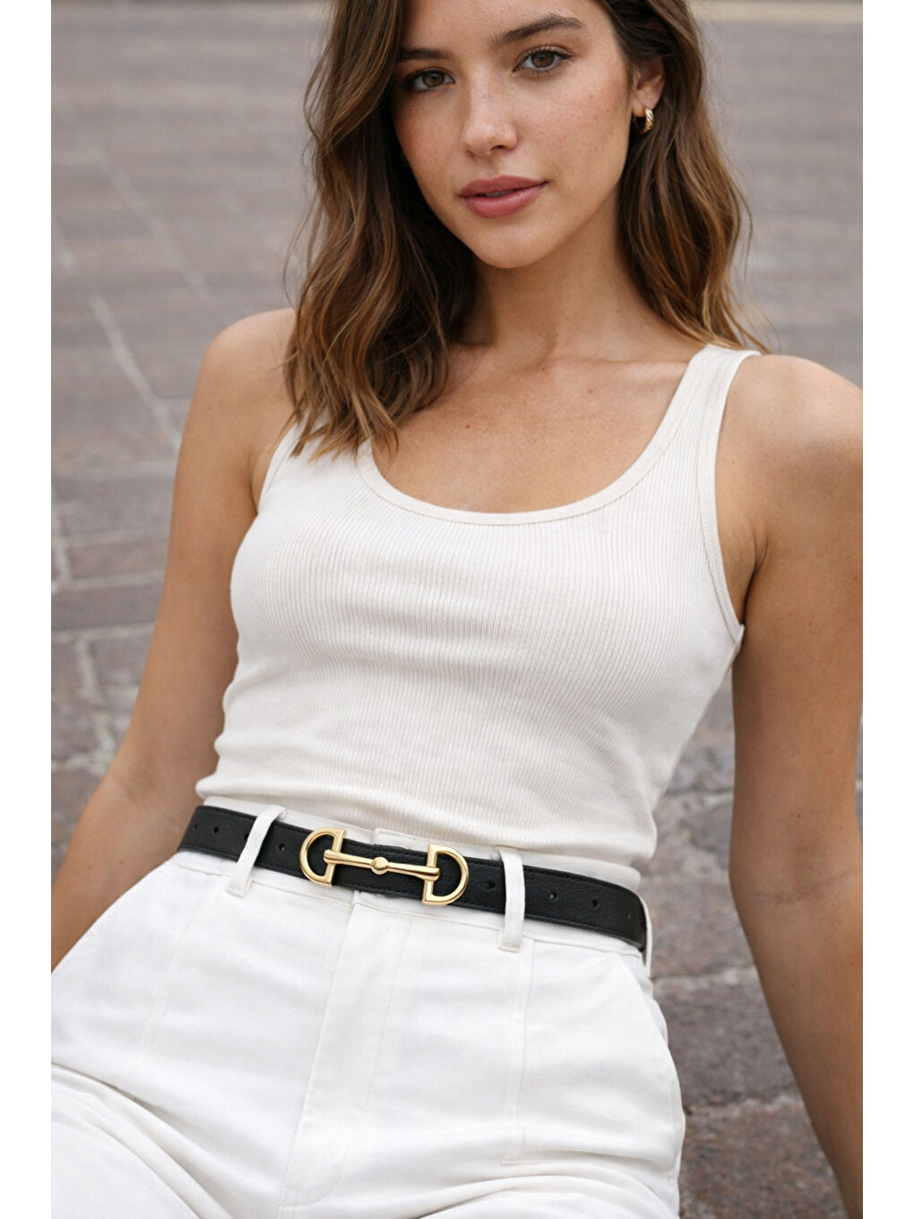 Uzun Tokalı Siyah İnce Kadın Kemeri Ceket Kemeri,Gömlek Kemeri, Elbise Kemeri KMR001 SIYAH