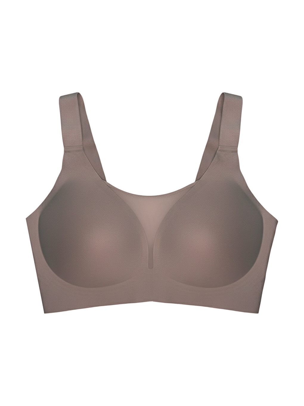 Seamless Bra - Forme | Kahverengi Lazer Kesim Dikişsiz Toparlayıcı Büyük Tüllü Beden Kadın Sütyen