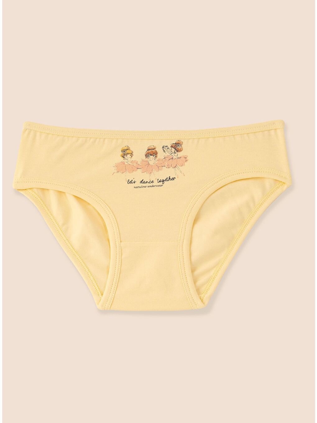 Pembe Kız Çocuk Organik Pamuklu Elastanlı Külot Let's Dance 6'lı Paket-7