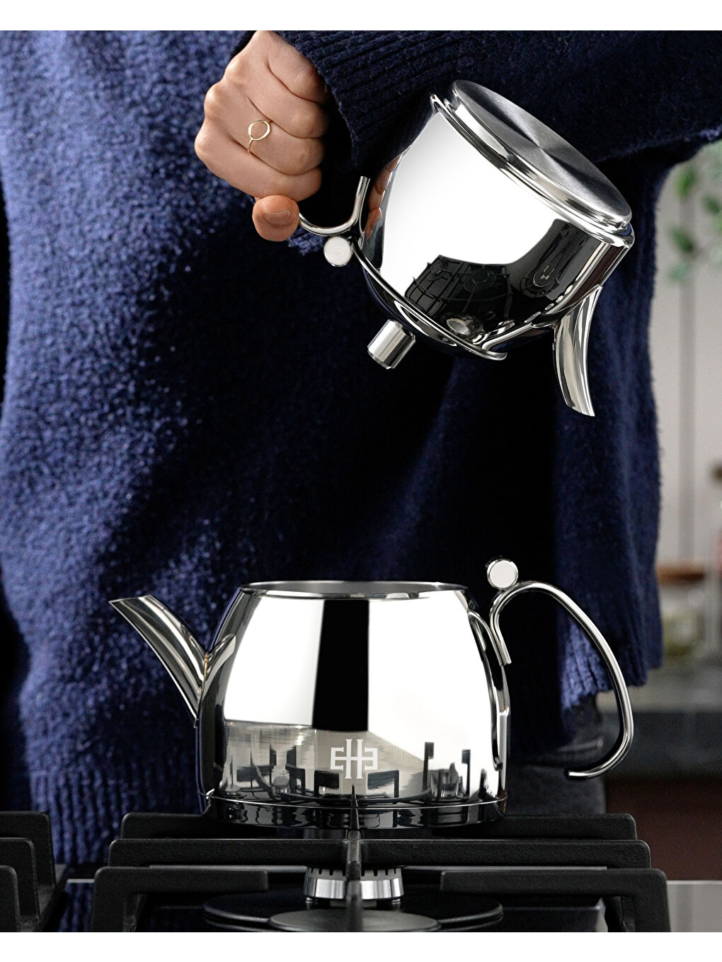 Gri Lumos Çelik Çaydanlık 0,80 L – 1,6 L Silver-5