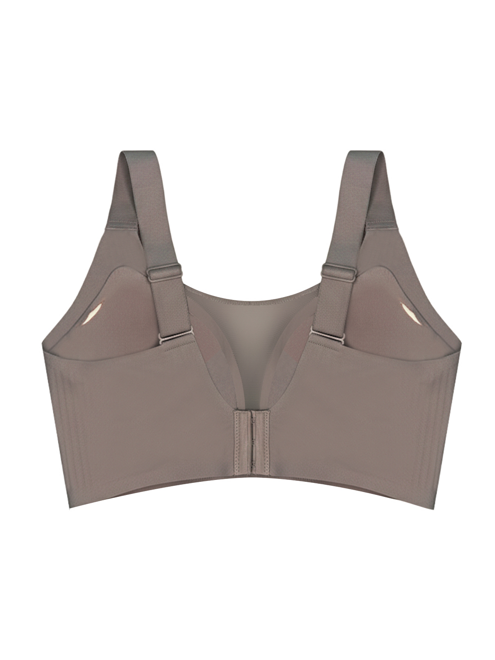 Seamless Bra - Forme | Kahverengi Lazer Kesim Dikişsiz Toparlayıcı Büyük Tüllü Beden Kadın Sütyen-1