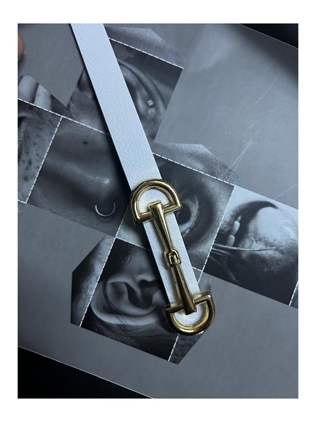 Uzun Tokalı Beyaz İnce Kadın Kemeri Ceket Kemeri, Gömlek Kemeri, Elbise Kemeri KMR001 BEYAZ-7